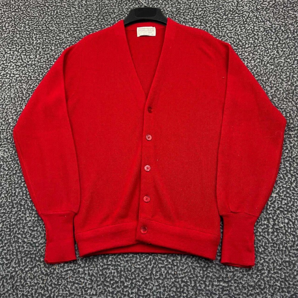 Vintage Lord Jeff Cardigan Sweater Women Medium Button Front Knit Long Sleeve M